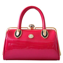 Load image into Gallery viewer, 2017 Fashion Skull Diamonds Patent Leather Women Bag