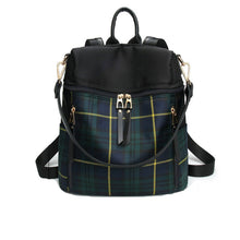 Load image into Gallery viewer, High Quality Plaid Backpack School Bag