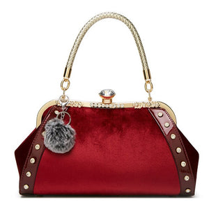 Brand Designer Velvet  Women Handbag