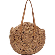 Load image into Gallery viewer, New Hollow out Round Straw Women Shoulder Bag
