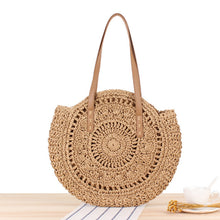 Load image into Gallery viewer, New Hollow out Round Straw Women Shoulder Bag